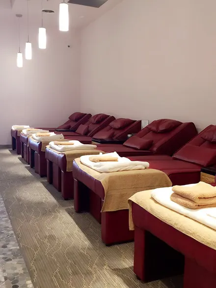 Recliners in the massage room